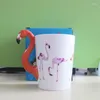 Muggar 3D Flamingo Mug Handmålad keramisk kaffekopp söt djur
