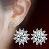 Stud Top Quality Trendy AAA Cubic Zirconia 925 Sterling Silver Earring Wedding Earrings for Women Crystal Brincos Jewelry Gift 230729