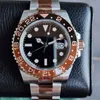 الفخامة A Watch New Watch New (Automatic) 3285 GMT II II 126711CHNR 40mm Steel Rose Rootbeer Men Watch+Box