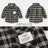 Barnskjortor Plaid Spring Fall Boys Shirts British Style Toddler Tops Tshirt Baby Tees Kids Cotton Barn kläder X0728