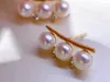 Orecchini a bottone multi perle di perle da donna fatti a mano da 6-7 mm gioielli d'acqua dolce naturale