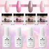 Nail Glitter 514PcsSet Dipping System Nail Kit Dipping Nail Powder Com Base Ativador Gel Líquido Cor Da Unha Natural Seco Sem Lâmpada Unha 230729