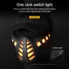 Party Masks Halloween Cyberpunk Mask Breathable Luminous Half Face LED for CS Airsoft Outdoor Games Cosplay Decor 230729