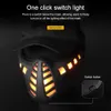 Maschere per feste Halloween Cyberpunk Maschera Traspirante Luminoso Mezza faccia LED per CS Airsoft Giochi all'aperto Cosplay Decor 230729