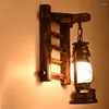 Wall Lamp Retro Fisherman LED Vintage Kerosene Light Fixture For Bar Cafe Shop Bathroom Sconce Porch Lights Aisle Loft Lighting