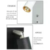 Wall Lamp LED Lights With Switch And USB Charging Plug 7W White Black Fixture Corridor Aisle Beside Lighting Art Sconce
