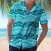 Men's Casual Shirts 2023 Stylish Clothing Spring Summer Top Hawaii Flower Printed Turndown Collar Short-sleeved