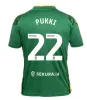 23 24 Norwich Pukki Soccer Jerseys City 2023 2024 Hugill Rashica McLean Dowell Buendia Tzolis Sargent Home Yellow Away Red Kit Football Jersey Sports