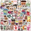 New 10 50 100PCS Cute Cartoon Pearl Milk Tea Stickers Pack for Girl Boba Bubble Teas Decal Sticker To DIY Luggage Laptop Guitar Ca290E