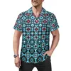 Men's Casual Shirts Floral Hippy Art Blouses Man Modern Design Summer Short Sleeve Custom Fashion Oversized Beach Shirt Gift Idea