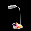 Lampes de table Est USB Flexible Lampe Led Bureau Pliant Eye-protected Book Light Qi Charge Sans Fil Pour Téléphone Mobile