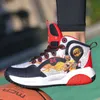 2023 nouvelles chaussures de basket-ball pour enfants anti-dérapant baskets montantes garçons baskets de sport bleu rouge taille 31-40