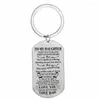 Porte-clés Cadeaux En Acier Inoxydable Fils Fille Tag Pendentif Collier Chaîne Amour Maman Papa Fahters Fête Des Mères Anniversaire Famille