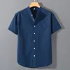 Chemise en lin décontractée pour hommes chemise à manches courtes pour hommes lâche hommes Style chinois été coton lin hommes décontracté manteau haut