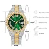 Relógios de pulso Hip Hop Iced Out Relógios masculinos Full Aaa Diamond Around Luxury Quartz Mens Watches Silver Gold Relogio Masculino Drop 230729