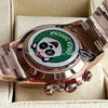 BT Better Factory Watches TH-22.2mm 116505 40 mm czarny diament Panda Rose Gold Cal.4130 Ruch mechaniczny automatyczny chronograf męski zegarek na rękę męskie