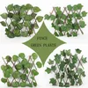 Decorative Flowers Artificial Green Plant Fence Garden Supplies Wood Background Wall Fake Leaves Home Decoration Accessories
