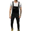 Men Jeans Skinny Long Overalls Denim Bib Workwear Fashion Denim Jumpsuit Slim Fit Jumpsuit with Pocket339s