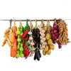 Decorative Flowers Simulation Foam Vegetables Artificial Pepper Garlic Corn Potato Peanut Hanging String For Farmhouse Restaurant Garden