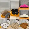 Fuzzy Designer Women Slipper Paseo Autumn Comfort Winter Slipper Fluffy Slipper Ladies Wool Glides Bekväma Fashion Högkvalitativ Slipper Sherpa Lamb Fur Sandal