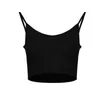 Femmes Shapers Yoga Soutien-Gorge Couleur Unie Haute Élastique Fixe Poitrine Pad Sports Matin Courir Gym Parc Fitness Tops