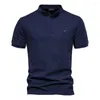 Herren Polos Park Daily Poloshirt Baumwollmaterial für den Sommer Kurzarm Mann Hochwertiges Pferd Klassisches Solide-Farben-Top