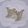 Modedesignerörhängen för kvinnor som pläterar guldmärke Stud Inlaid Diamond Rhinestone Womens Wedding Party Designer smycken