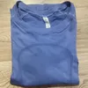 LU-07 Blusa feminina de manga comprida para ioga, cor sólida, camisa esportiva nude, modeladora, cintura justa, fitness, solta, jogging, roupas esportivas femininas, de alta qualidade