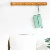 Hängare väggmonterad kappkrok bambu trä rack för förvaring kläder hatt nyckel hänger dekor vardagsrum hallen badrum