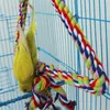 Autres fournitures pour oiseaux jouets perroquet anneau unique corde balançoire coloré coton perche jouet à mâcher pour perroquets perruche perruche 230729