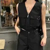 Robes décontractées de base Designer Poche Veste Robe Femmes Shorts Noirs D'été Sans Manches Dames Dernier Badge NDI2