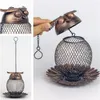 Trädgårdsdekorationer Metal Owl Hummingbird Feeders For Outdoors Hanging Iron Wild Bird Feeder Parrot Parakeets Tillbehör Backyard Decor Gift 230729