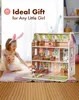 Tools Workshop Robud Doll House 3 In 1 Ahşap Dollhouse Dreamhouse Çocuklar İçin Toddler 3 Yıllık Doldhouse ile DIY Mobilya 40pcs 230729