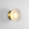 Lampada da parete di design creativo in vetro LED semplice illuminazione di lusso portico corridoio sfondo camera da letto comodino applique decorative