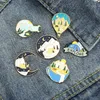 Sky Mountain Shape Alloy Brooches Coffee Moon Explore Camping Model Pins Balloon Circle Backpack Hat Badge Jewelry Whole Acces2186