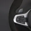 Housse de volant de voiture en daim noir cousu à la main pour BMW M Sport G30 G31 G32 G20 G21 G14 X3 G15 G16 G01 X4 G02 X5 G05317r