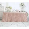 Jupe de table Party Delight 6ft Or Sequin pour Rectangle Rond Carré Anniversaire Mariage Noël 230729