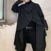 Trench Coats Masculino Moda Coreana Manga Comprida Cachecol Gola Ponchos Manto Sólido Vintage Irregular Outwear Jaquetas Homens Streetwear