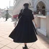 Trench da donna Autunno Donna Cappotto di media lunghezza con risvolto a cintura Doppiopetto Vino Rosso Nero Elegante giacca a vento femminile antivento