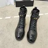 Lüks Botlar 2023 Tasarım Kanalı Şık Kadınlar İş İşi Dekorasyon Anti Slip Knight Boots Martin Boots Casual Sock Boots 03-012