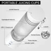 Juicers 450 ml Mini USB uppladdningsbar bärbar elektrisk frukt Juicer Smoothie Maker Blender Machine Sportflaska Multifunktion