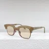 Sunglasses Semi-rimless Square 076SN6 Men Women Unisex Fashion Handmade Eyeglasses Trendy Prescription Eyewear