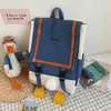 Sacs d'école Weysfor femmes grande capacité sac à dos en nylon imperméable femme mignon canard jambe cartable sacs à dos pour ordinateur portable fille livre de voyage 230729