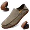 Gai Dress Genuine Men Loafers Cow Leather Casual Shoes Man 소프트 스프링 모카신 플러스 크기 38-48 Tenis Masculinos 230729 Gai