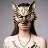 Party Masks Retro Old Animal Mask Gold Silver Big Eyes Exquisite Half Face Halloween Carnival Dress Up 230729