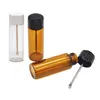 Aufbewahrungsflaschen Glasflasche Snuff Snorter Case Sniffer mit Metalllöffel-Kit