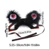 Chien Vêtements Chat Chapeau Pet Costume Light Up Furry Eyes Bandeau Pour Halloween Robe Effrayant Big Eyed Cosplay