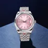 AAA Luxury Mens Automatic Mechanical Movement Watches 31/36/41mm Full Rostfritt stål Lysande vattentäta rosa kvinnor Titta på par Style Classic armbandsur