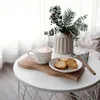 Plates Wooden Tray Ottoman Footstool Dessert Displaying Holder Decorative Breadboard Cake Beech Plate Delicate Make Tea