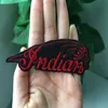 Indian Motorcycle iron on Jacket Hat Bag Leather cloth Patch American Bikers Custom 100%emb Stitches High quanl286d